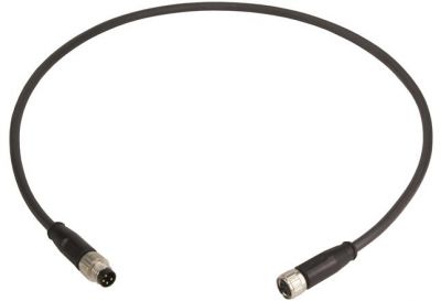 M8 Cable Assembly 4-poles st/st f/m 7,5m