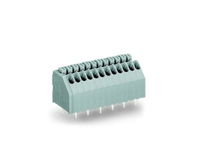 PCB terminal blockpush-button 0.5 mm² Pin spacing 2.5 mm 24-pole, blue