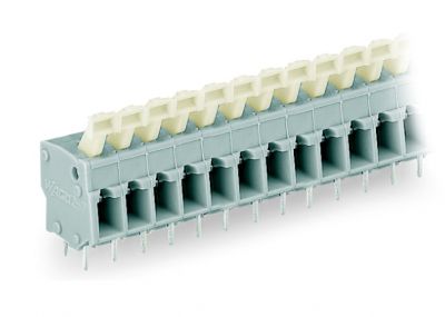 PCB terminal blockpush-button 2.5 mm² Pin spacing 5/5.08 mm 6-pole, gray