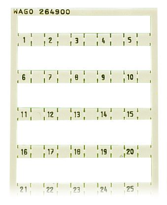 Mini-WSB marking cardas card, white