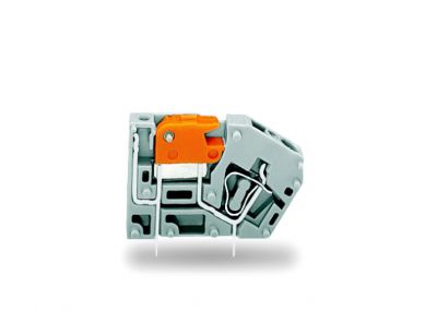 Stackable PCB terminal blockwith knife disconnect 2.5 mm² Pin spacing 5 mm, gray