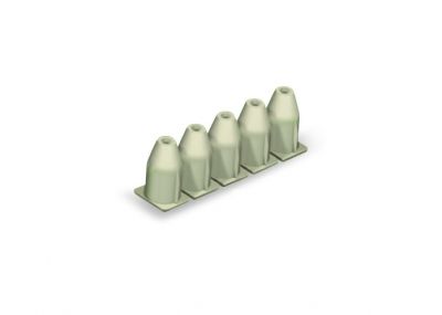 Insulation stop0.25 - 0.5 mm² 5 pieces/strip, light gray