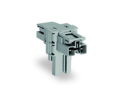 T-distribution connector2-pole Cod. B, gray