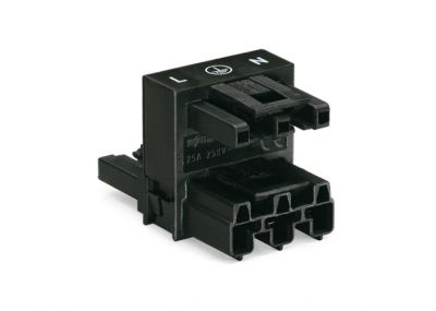 h-distribution connector3-pole Cod. A, black