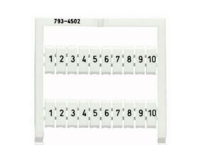 WMB marking cardas card, white