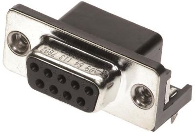 9 way RA Female ferrite BLnut4