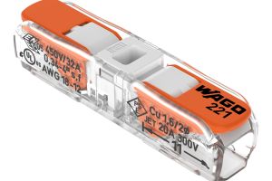 LEVER-NUTS® Inline splicing connector with lever; for all conductor types; 12 AWG (max.); 2-conductor; transparent housing; white cover: Bulk 2500