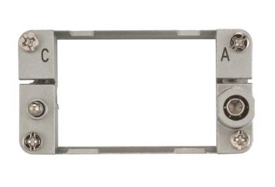 Hinged frame 10B for 3 modules (A..C)
