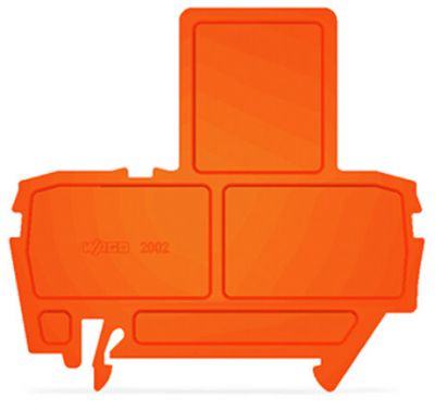 End plate for fuse terminal blocks2 mm thick, orange