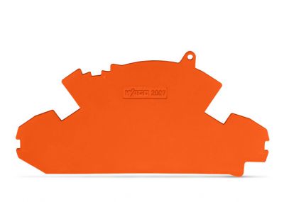End and separator plate1.5 mm thick with lock-out seal option, orange