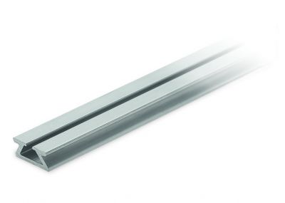 Aluminum carrier rail1000 mm long 18 mm wide, silver-colored
