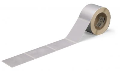 Labelsfor TP printers permanent adhesive, silver-colored
