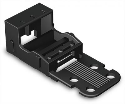Mounting carrierfor 3-conductor terminal blocks 221 Series - 4 mm², black