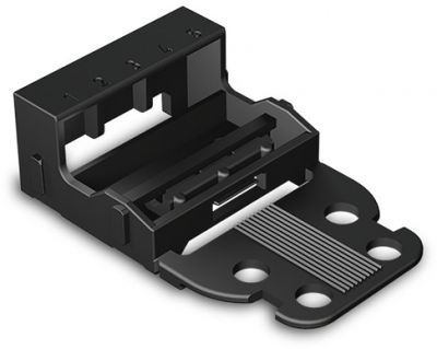 Mounting carrierfor 5-conductor terminal blocks 221 Series - 4 mm², black
