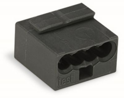 MICRO PUSH WIRE® connectorfor solid conductors, dark gray
