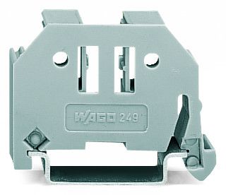 Screwless end stop10 mm wide for DIN-rail 35 x 15 and 35 x 7.5, gray