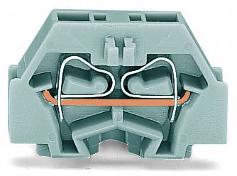 2-conductor terminal blockwithout push-buttons, light gray