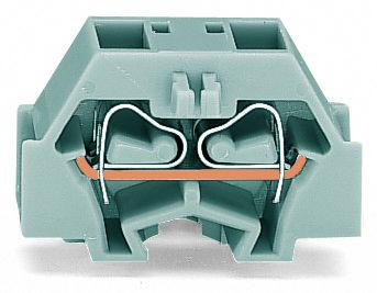 4-conductor terminal blockwithout push-buttons, light gray