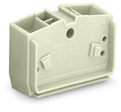 4-conductor center terminal blocksuitable for Ex e II applications without push-buttons, light gray