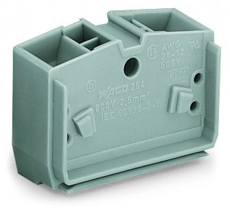 4-conductor center terminal blockwithout push-buttons, gray