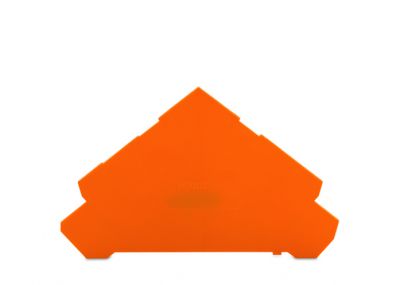 End and intermediate plate1 mm thick for quadruple-deck terminal blocks, orange