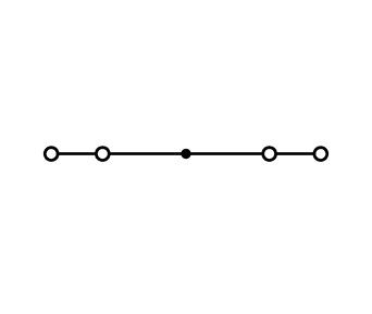 4-conductor through terminal block2.5 mm², black