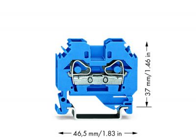 2-conductor through terminal block6 mm², blue