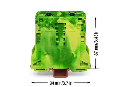 2-conductor ground terminal block50 mm², green-yellow