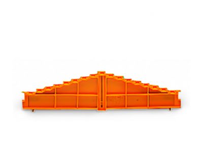 8-level end plateplain 7.62 mm thick, orange