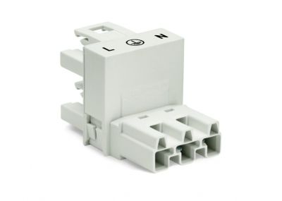 h-distribution connector3-pole Cod. A, white