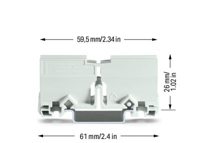 Mounting carrierfor Ex applications 773 Series - 2.5 mm² / 6 mm², light gray