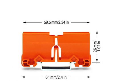 Mounting carrier773 Series - 2.5 mm² / 4 mm² / 6 mm², orange