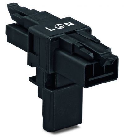 T-distribution connector3-pole Cod. A, black